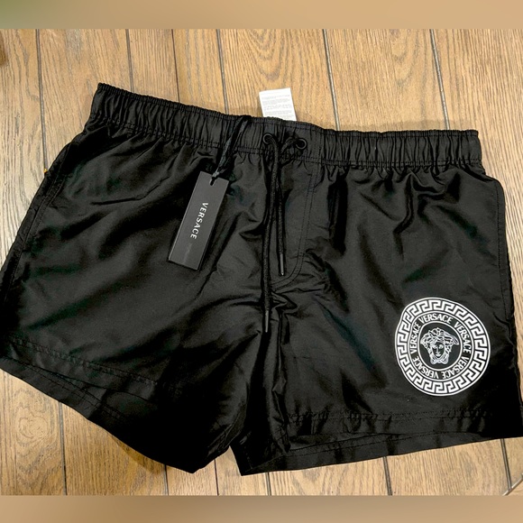 Versace Swim Trunks (Black) New with Tags - Picture 1 of 5